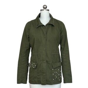 Jade & Ivory Jacket Womens Size S Army Green Military